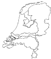 Netherlands with the major rivers